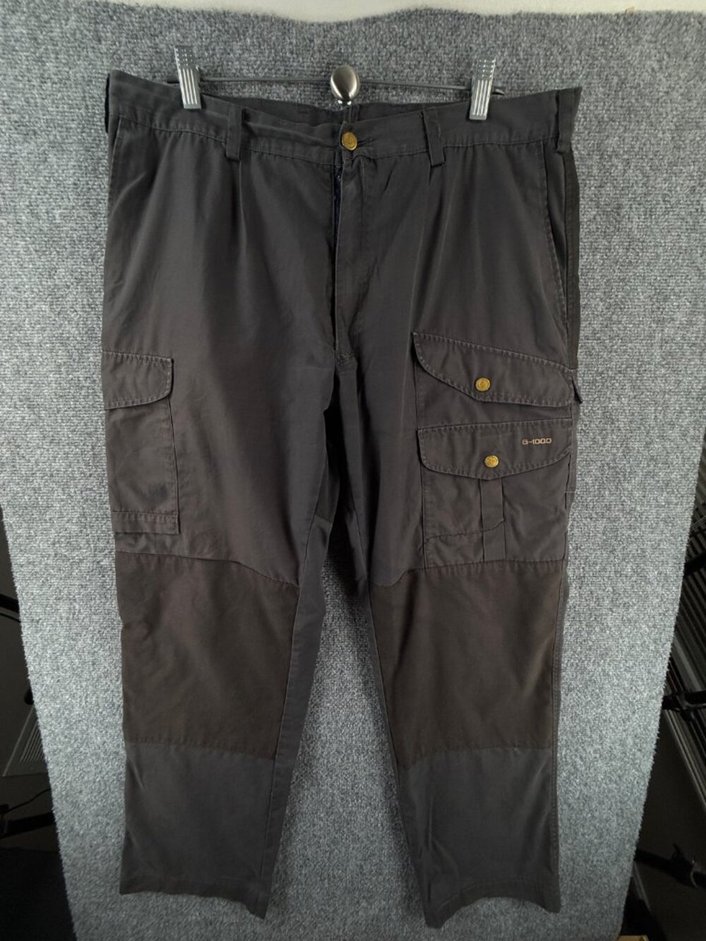 Fjallraven Pants Hiking 52 Charcoal Gray 52002 Cotton Blend Men ACTL 37X31